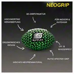 Image shows SUNFLEX&nbsp;American Football NeoGrip, Neongreen, mini