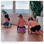 Image shows Rolling slide for stacking blocks, L x W x H 29 x 29 x 5.5 cm