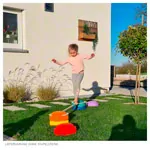 Image shows Balancing bar for stacking blocks, L x W x H 160 x 28 x 4.3cm