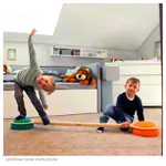 Image shows Balancing bar for stacking blocks, L x W x H 160 x 28 x 4.3cm