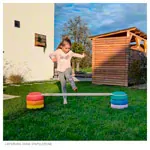 Image shows Balancing bar for stacking blocks, L x W x H 160 x 28 x 4.3cm