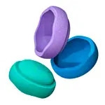 Image shows Stapelstein set original cool classic, 3 stacking stones, 1x purple, 1x green, 1x blue