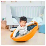 Gonge play top set, 2 pcs mini top, orange + cushion