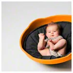 Gonge play top set, 2 pcs mini top, orange + cushion