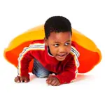 Gonge play top set, 2 pcs mini top, orange + cushion