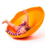 Gonge play top set, 2 pcs mini top, orange + cushion