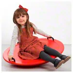 Balance board made of plastic,  76 cm, red