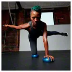 Image shows BOSU Balance Pods, set of 4, 16.5 x 3.5 cm