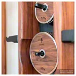 NOHrD WeightPlate Tower 2x dumbbells, 1x barbell 20x weight plates, oak
