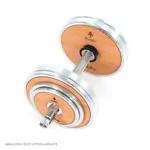 NOHrD WeightPlate Tower 2x dumbbells, 1x barbell 20x weight plates, cherry