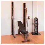 NOHRD SquatRack fold out dumbbell rack cherry
