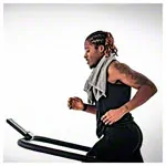 Image shows NOHrD treadmill Sprintbok, walnut