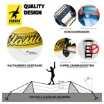 GIBBON Independence Kit Classic, Slackline-Garden-Set, 6-pcs