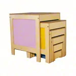 Stool stair, colourful, 6-piece.