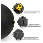 Sport-Tec Wall Ball Robusta, 35 cm, 3 kg, yellow
