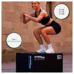 Sport-Tec Jumping Trainer 3-in-1 Soft Plyo Box, 76x61x51 cm