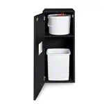 Sport-Tec disinfectant wipe dispenser, black wood, incl. waste garbage can