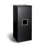 Sport-Tec disinfectant wipe dispenser, black wood, incl. waste garbage can