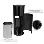 Sport-Tec disinfectant wipe dispenser, stainless steel black incl. 400 wipes