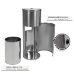 Sport-Tec disinfection wipes dispenser, stainless steel incl. 400 wipes