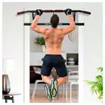 Sport-Tec door rack chin-up bar foldable, 117x28 cm, incl. 2 power ropes + 2 snap hooks