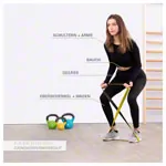 Sport-Tec Powerband made of latex, 104x1,3 cm, extra light, yellow