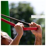 Sport-Tec Powerband made of latex, 104x2,2 cm, light, red