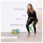 Sport-Tec Powerband made of latex, 104x3,2 cm, medium, green