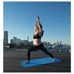 Pilates and yoga mat, LxWxH 140x60x0.6 cm, blue
