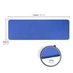 Image shows Pilates and yoga mat, LxWxH 180x60x0.6 cm, blue