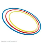  gymnastics hoops plastic, set of 4,  60 cm, 1x each blue, green, red, yellow