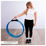 Image shows Plastic gymnastic hoops, set of 10, blue, 60 cm diameter, with carrying handle