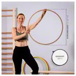 wooden gymnastics hoops, set of 4, 1x each  60 cm,  70 cm,  80 cm,  90 cm