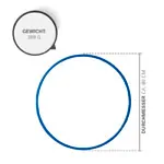 Image shows Plastic gymnastic hoops, set of 10, 80 cm diameter, with carrying handle