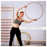 Wooden gymnastic hoop,  90 cm