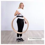 Image shows Wooden gymnastic hoops, set of 10, � 60 cm, incl. carrying handle