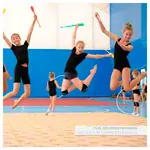 Gymnastic club made of plastic, set of 2, 45 cm