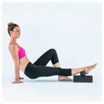 Image shows BLACKROLL block set, 3-piece., 1 blackroll block, 1 blackroll Mini, 1 blackroll ball � 8 cm