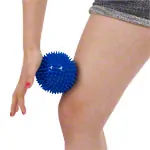 Image shows Spiky massage ball,  10 cm, blue
