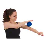 Spiky massage ball,  10 cm, blue