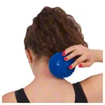 Spiky massage ball,  10 cm, blue