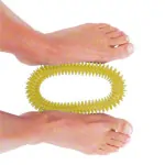 Spiky massage ring,  16 cm, yellow