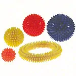 Spiky massage ring,  16 cm, yellow