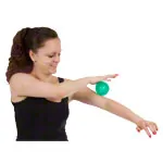 Reflex ball,  8 cm, green transparent