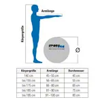 TOGU gymnastics power ball ABS marble,  45 cm, colourful