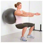 TOGU exercise ball Powerball Challenge ABS,  55-65 cm, silver-gray