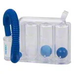 TRI-BALL breath-trainer with 3 balls