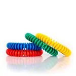 Lamellar ring made of PVC,  16 cm, Set of 4: once blue, green, red, yellow