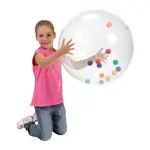 Activity ball with colourful balls,  50 cm