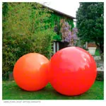 Image shows GYMNIC Megaball, � 180 cm, red